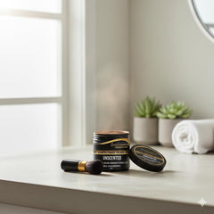 Back2Naturalness powder application demonstrates lightweight residue-free feel.