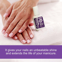 Backscratchers Extreme Glaze clear base coat supports color results for dipping powder.