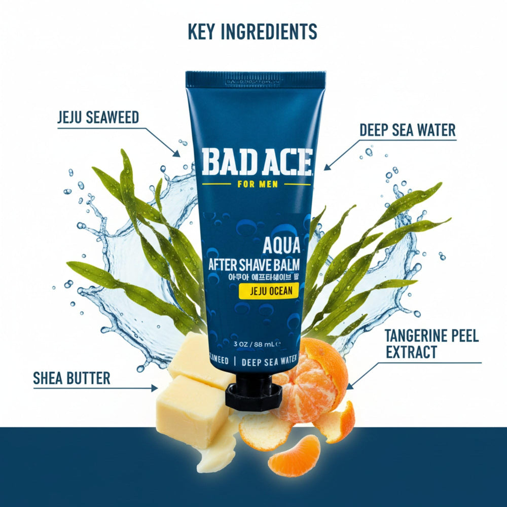 Bad Ace Aqua After Shave Balm texture close-up highlighting non-greasy, fast-absorbing finish
