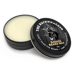 Beard styling with Bushwhacker wax for a tidy, weather-ready look.