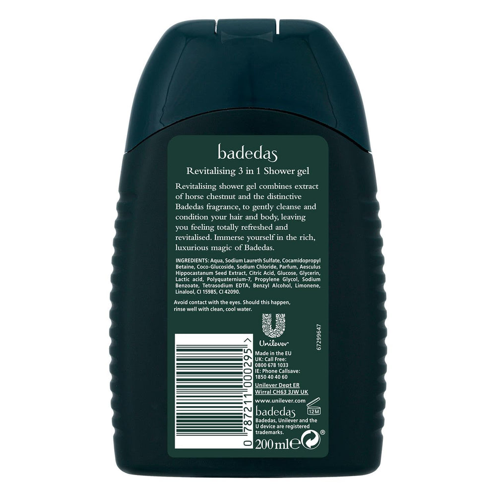 Badedas pack of 2 box showing convenient 3-in-1 care for body and hair