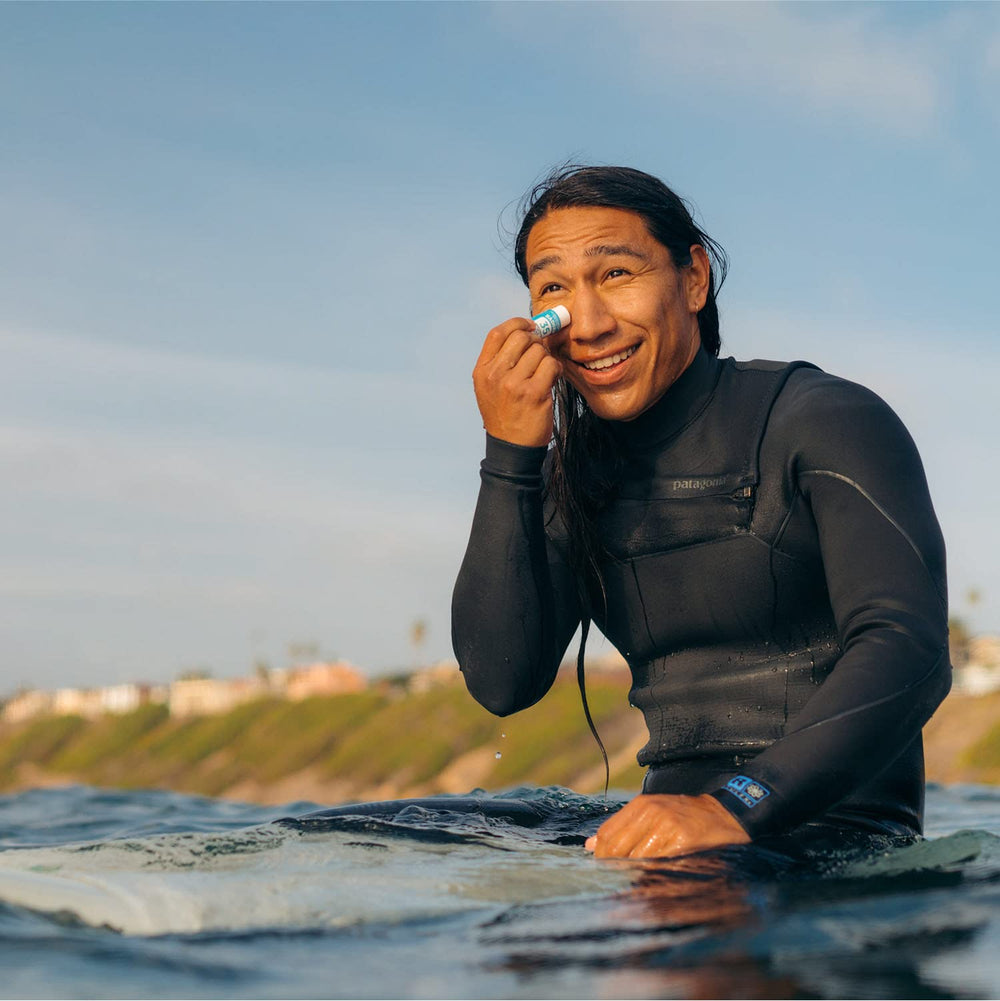 Compact reef-safe Badger sunscreen travel pack with eco packaging