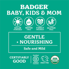Applying Badger Belly Butter to the belly during pregnancy.