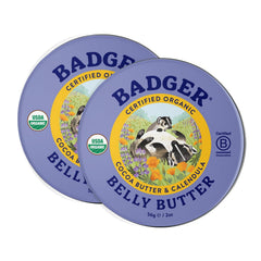 Badger Belly Butter tin for portable, deep hydration.