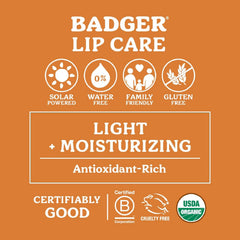 Swatch of Badger Highland Mint Lip Balm illustrating smooth application