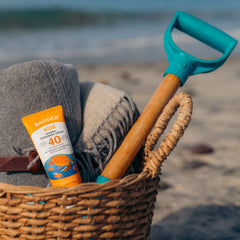 Badger Kids Mineral Sunscreen Cream SPF 40 offers 80-minute water resistance.
