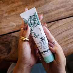 Vegan and cruelty-free packaging for Badger Mineral Daily sunscreen