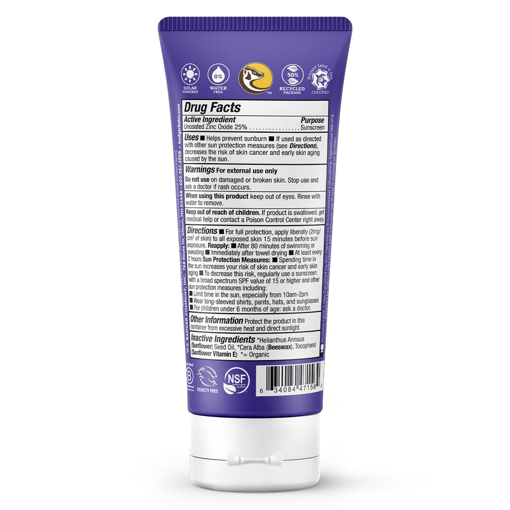 Badger sunscreen being rubbed in for a clear, invisible finish