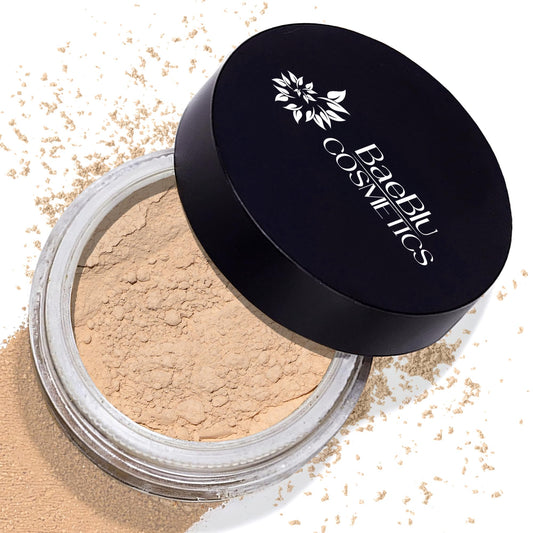 BaeBlu InstaFame powder bottle for a sleek, long-lasting finish