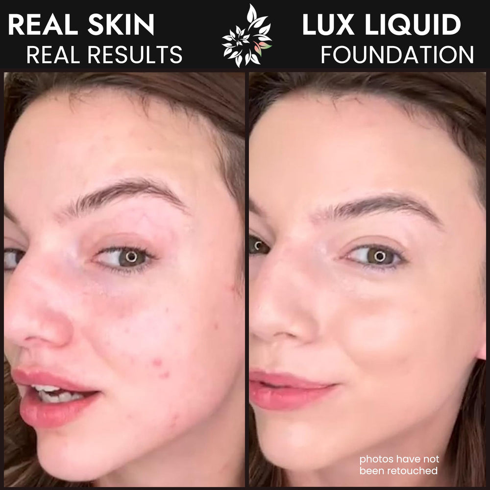 BaeBlu foundation swatch on skin showing even coverage