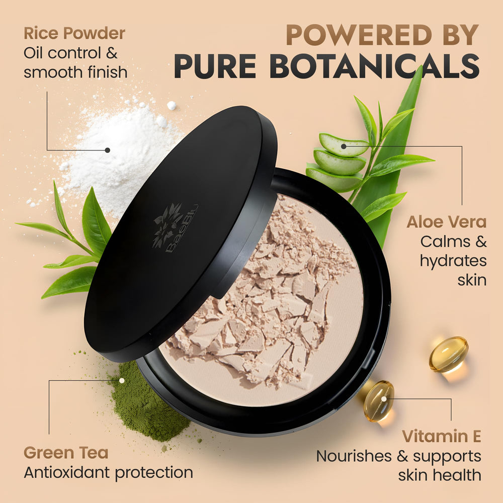 BaeBlu talc-free ingredients emphasizing gentle, skin-friendly makeup setting