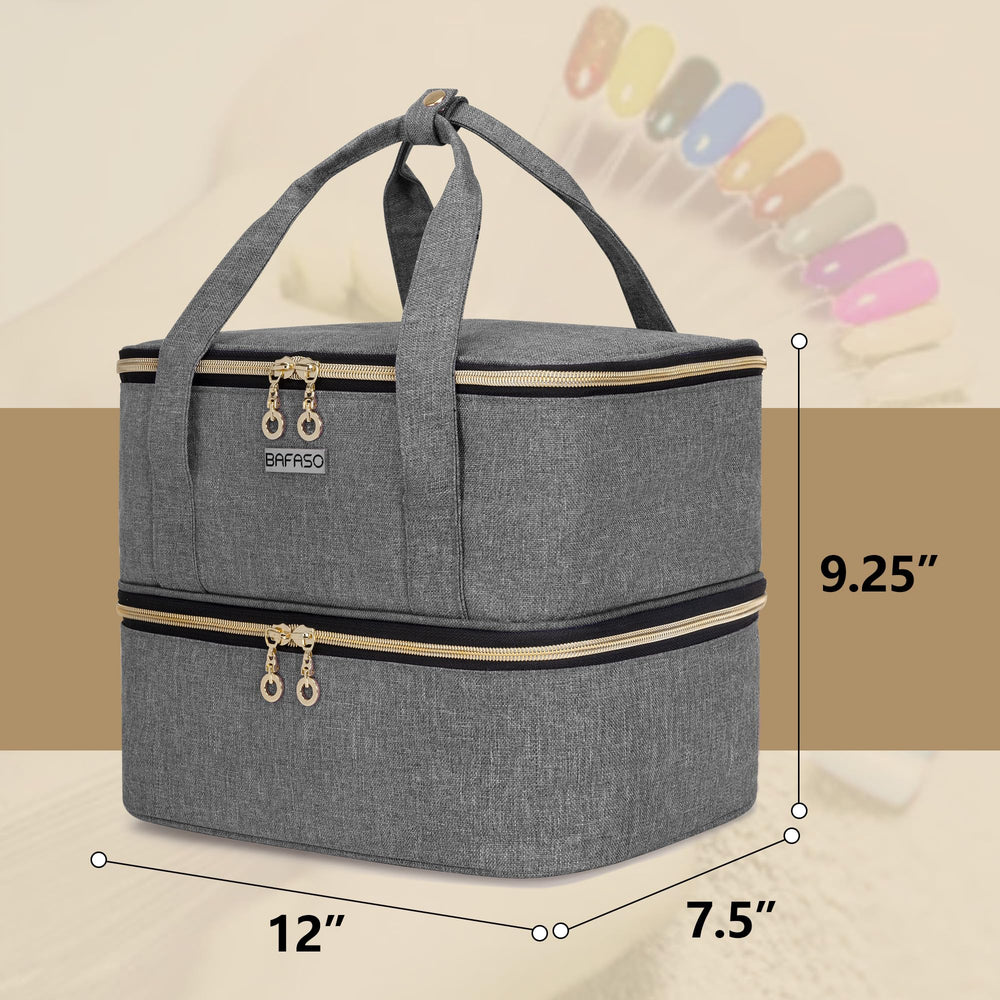 BAFASO nail polish storage bag compact dimensions support mobile setups.
