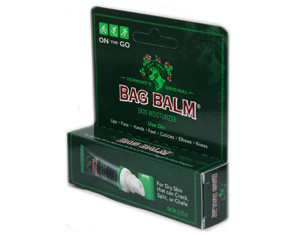 Bag Balm lip and skin care use on cool days.