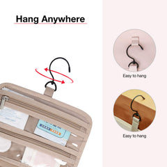 BAGSMART 360-degree swivel hook enables versatile hanging options.