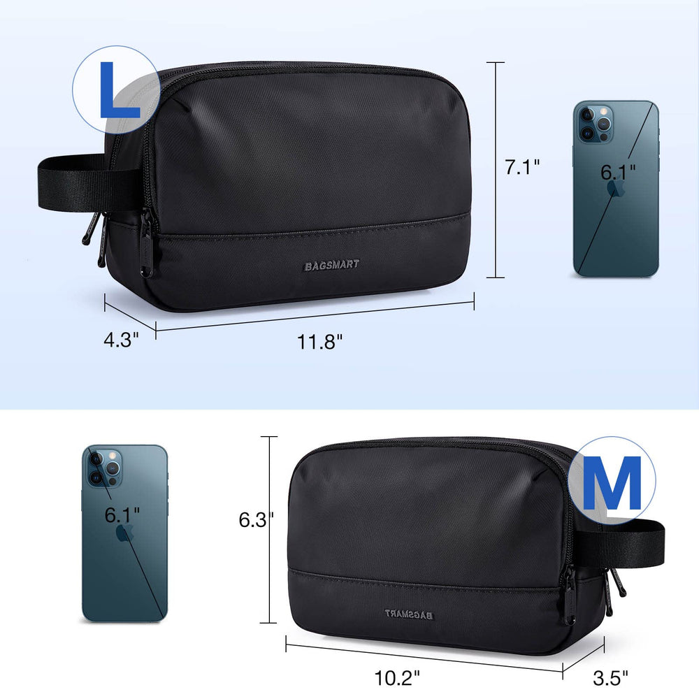 BAGSMART double-slider zipper allows quick access from either side.