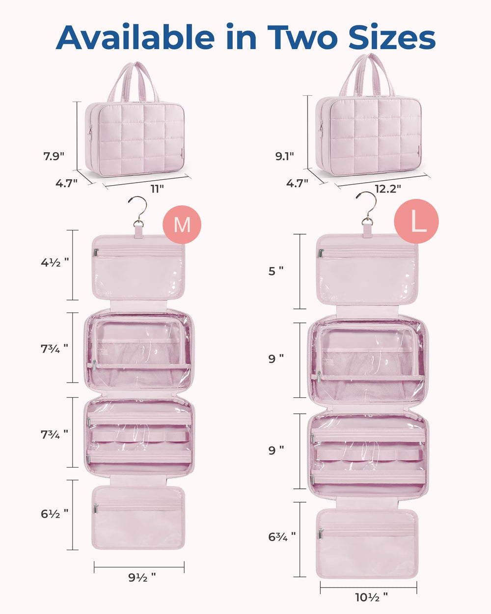 BAGSMART interior pockets keep bottles upright and organized.