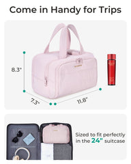 BAGSMART stand-up design supports upright packing during travel