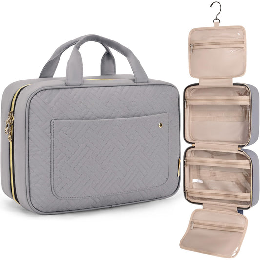 BAGSMART toiletry bag with hanging hook for easy access on trips