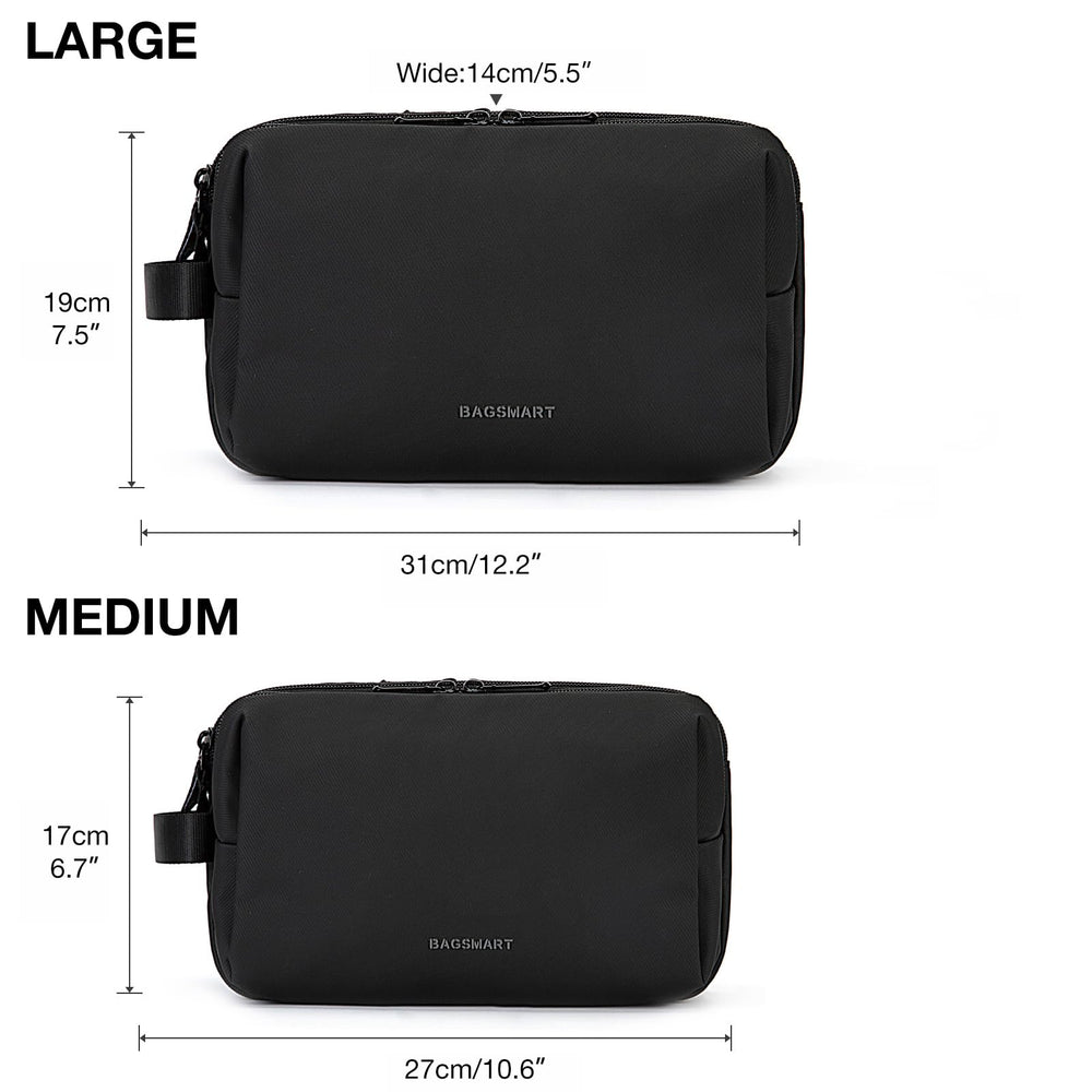 BAGSMART Travel Dopp Kit water-resistant keeps belongings dry on trips