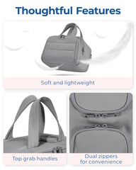 BAGSMART Travel Toiletry Bag with four compartments keeps cosmetics organized on trips