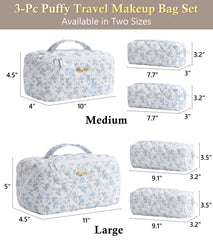 Bagstellar 3-piece set showing detachable pouches for flexible packing on trips.