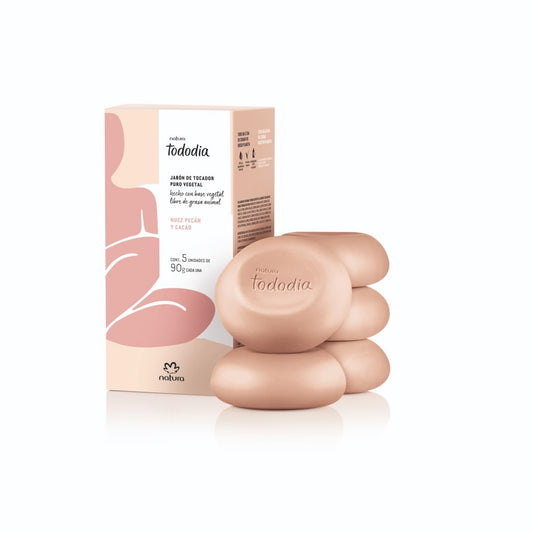 Bagues Natura Tododia bar creates creamy foam for gentle cleansing with pecan and cocoa