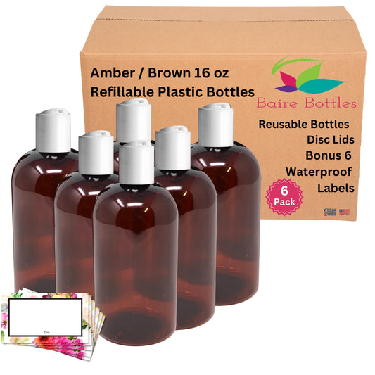 Baire Bottles 16oz bottle with disc lid for organized dispensing