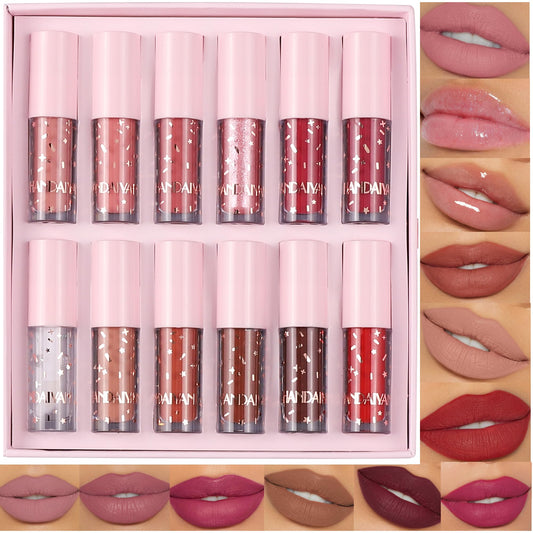 BAISEN DIARY 12-color lip shades in a book-style box for versatile looks