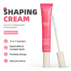 BAISEN DIARY 3-in-1 styling wand with built-in brush smooths flyaways on the go.