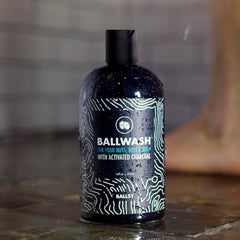 Ballsy Ballwash Charcoal lather on skin delivering a deep clean and moisture.
