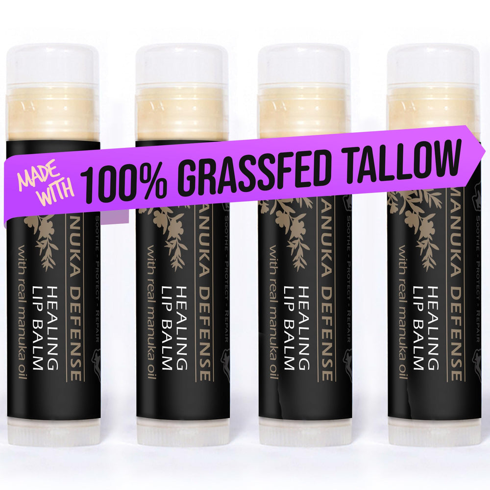 BALM OF GILEAD Manuka Defense Lip Balm tube shown for on-the-go hydration and protection