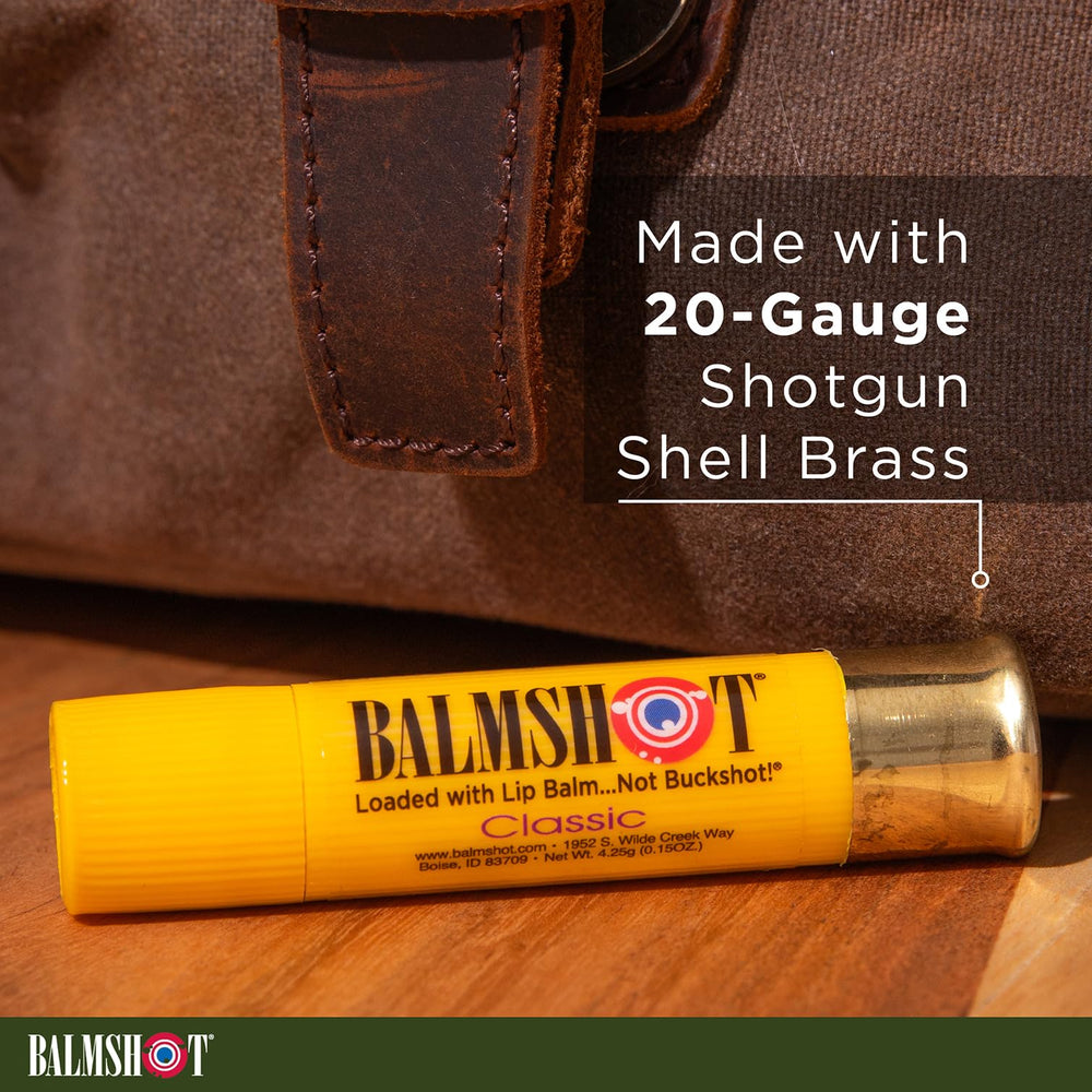 Gift-ready Balmshot lip balm four-pack for outdoor enthusiasts