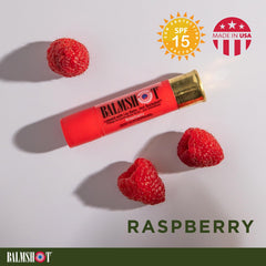 Balmshot lip balm uses natural ingredients like beeswax and aloe for care.