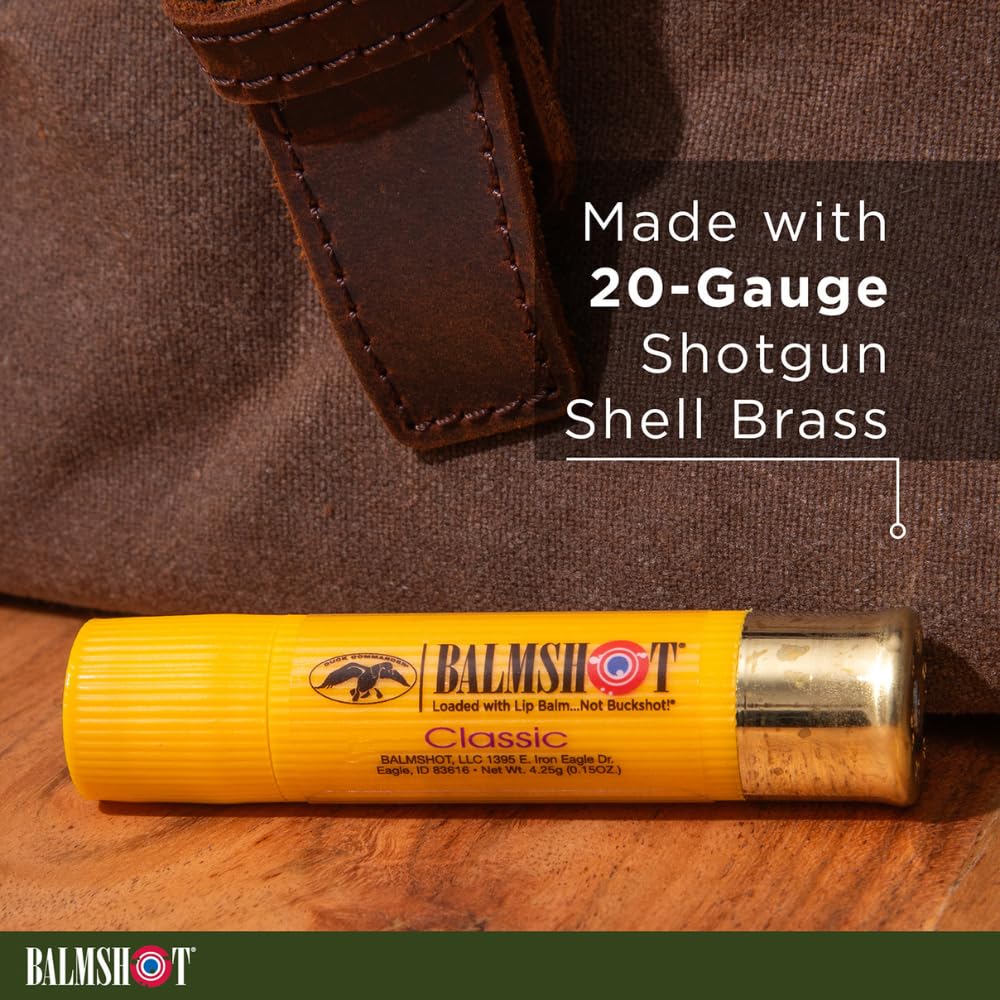 Balmshot tight-fitting cap with durable metal base prevents loss.