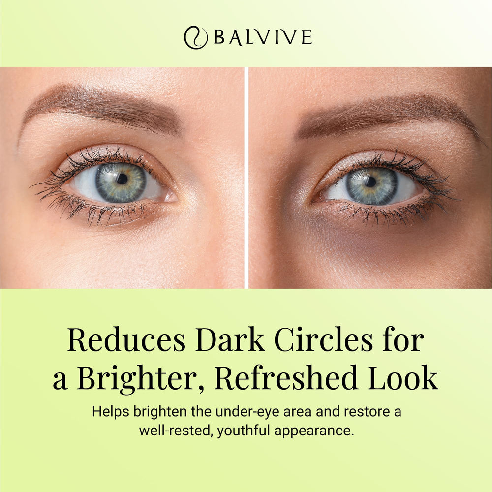 BALVIVE caffeine eye cream close-up showing smooth texture