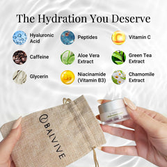 BALVIVE packaging highlights hydrating formula with hyaluronic acid