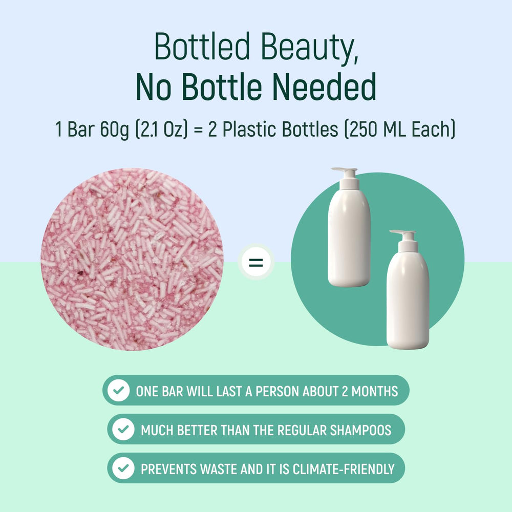 BAMBOEARTH shampoo bar lathering demonstrates gentle cleansing for hair care routines.