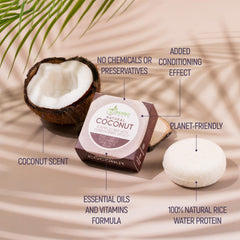BAMBOEARTH solid shampoo bar texture closeup highlights natural ingredients and creamy lather potential.