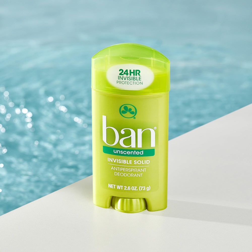 Ban Unscented deodorant texture appears silky for comfortable wear.