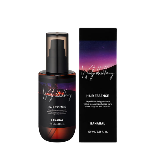 BANANAL 2-in-1 Korean Hair Oil & Serum bottle with woody blackberry aroma for lightweight nourishment.
