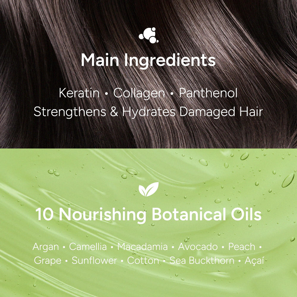 BANANAL 2-in-1 glass-shine image demonstrates frizz control and smoothness