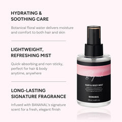 BANANAL perfume mist spray nozzle in action for quick refresh