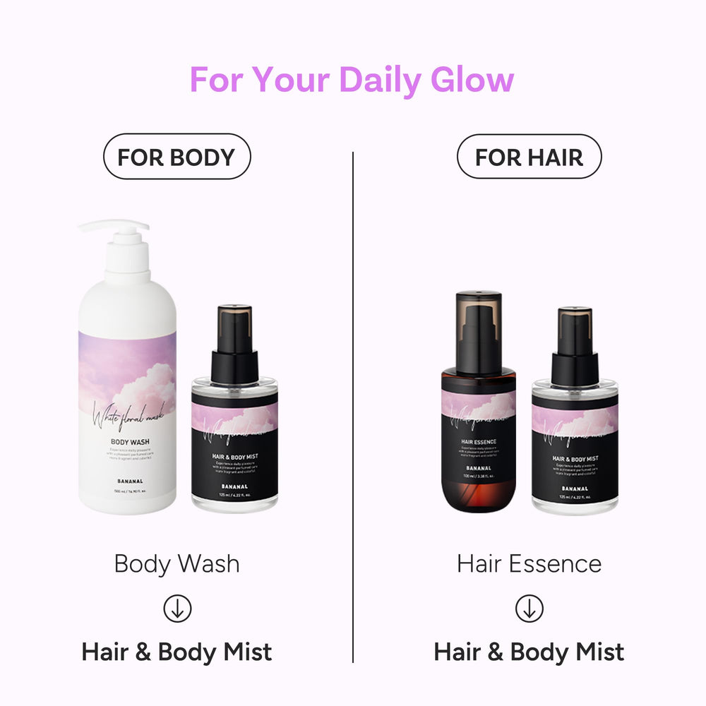 BANANAL Perfumed Hair Mist bottle with pump nozzle for easy spray