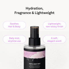 BANANAL Perfumed Hair Mist with Damask Rose and botanicals on display