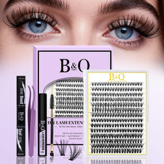 B&Qaugen lash clusters kit tray with 280 pieces for at-home use