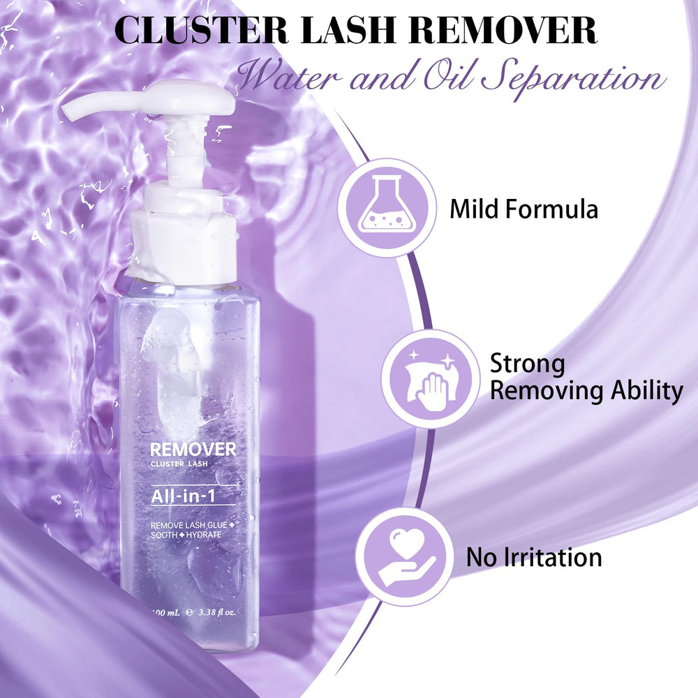 Closeup of B&Qaugen Lash Remover bottle showing convenient pump
