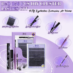 BandQaugen B02 Wispy Lash Clusters Kit close-up aiding easy application.