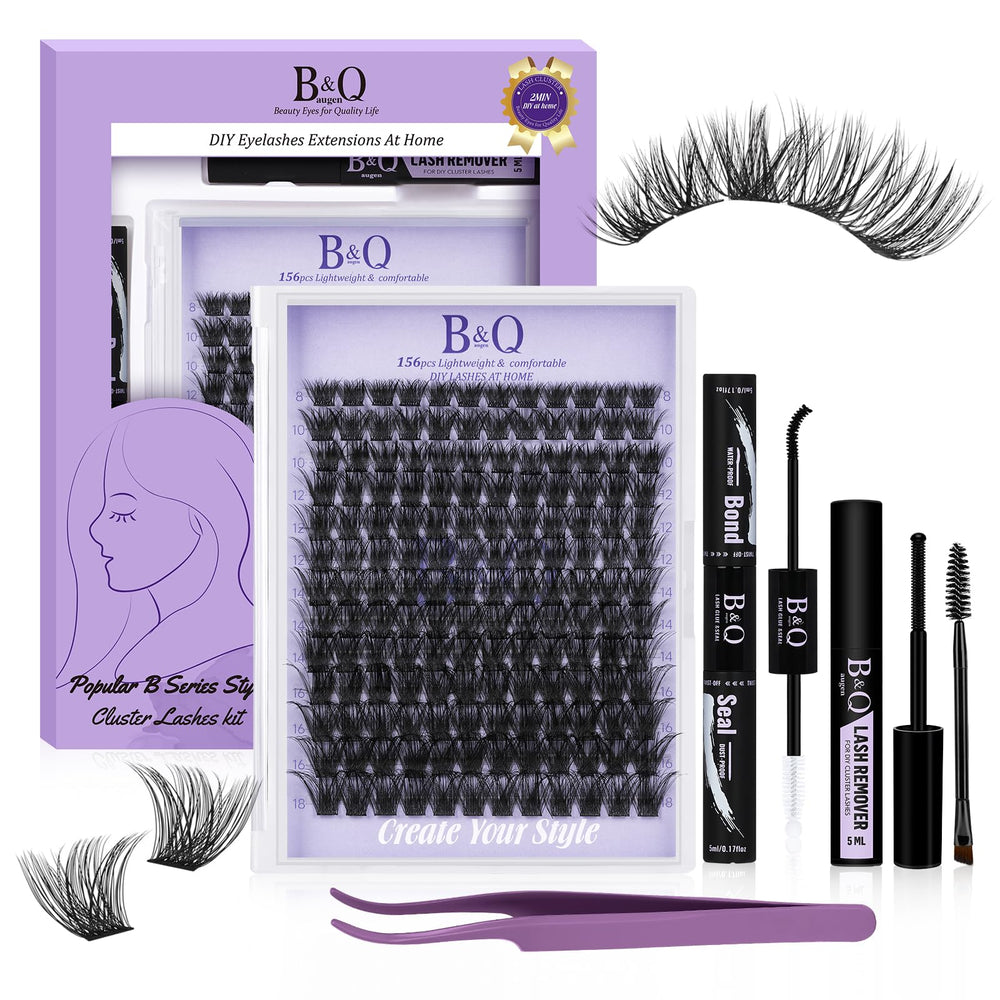 BandQaugen B02 Wispy Lash Clusters Kit packaging for quick, DIY eye looks.