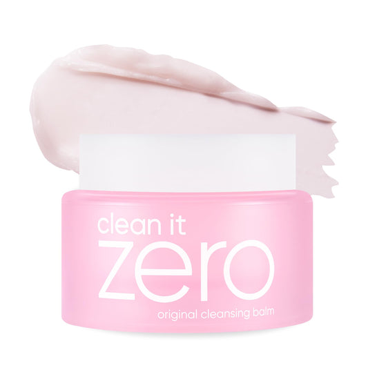 BANILA CO Clean It Zero Original jar close-up showing sherbet texture for makeup removal.