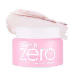 BANILA CO Clean It Zero Original jar close-up showing sherbet texture for makeup removal.